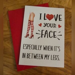 Naughty Greeting Card with Red Envelope